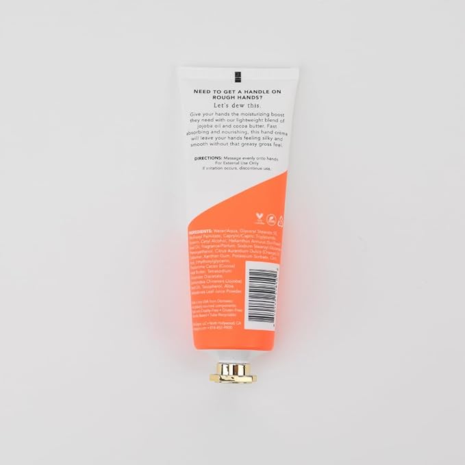 Vegan Hand Cream for Dry Hands - Can’t Touch This - Orange Vanilla 3.4oz Non-Greasy Moisturizing Hand Lotion - Made in California - Paraben, Sulfate & Phthalate Free - Funny Gift