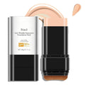 3 In 1-Luxury Anti-Wrinkle Foundation Stick SPF 50+ with Brush, Hydrating Non-Sticky Matte Foundation Stick, Travel Size Defense Face and Body Sunscreen Lotion, 1.42 Fl Oz