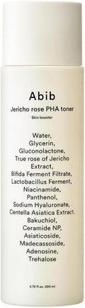 Abib Jericho Rose PHA Toner 6.76 fl oz / 200 ml, Rose of Jericho Extract for Skin Elasticity and Texture