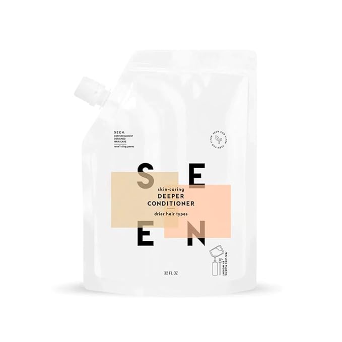 SEEN Deeper Conditioner Eco-Refill, Scented - Non-Comedogenic Hair Deeper Conditioner- Dermatologist-Developed - Safe for Sensitive, Eczema & Acne Prone Skin