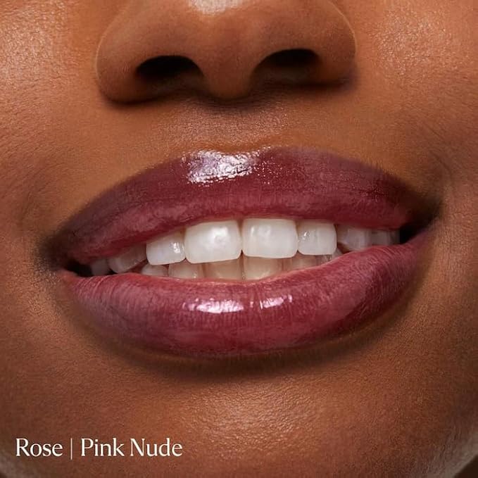 Kulfi Lassi Lips Staining Lip Oil, | Color: Rose - pink nude | Long-Lasting Moisturizing with Mango Seed Oil, Coconut Oil, Vitamin E, High Shine Finish, 0.14 oz / 3.8 mL