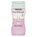 Coppertone Pure and Simple Baby Sunscreen Lotion SPF 50, Zinc Oxide Mineral Sunscreen for Babies, Hypoallergenic and Tear Free, 6 Fl Oz Bottle