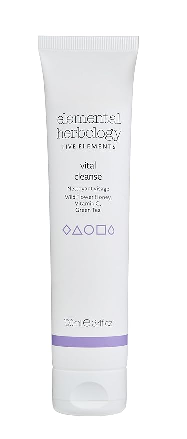 Elemental Herbology Vital Cleanse Brightening Jelly Cleanser – Daily Face Wash with Vitamin C, Green Tea & Wild Flower Honey – Refreshing Gel-to-Foam Cleanser for Radiant, Healthy-Looking Skin