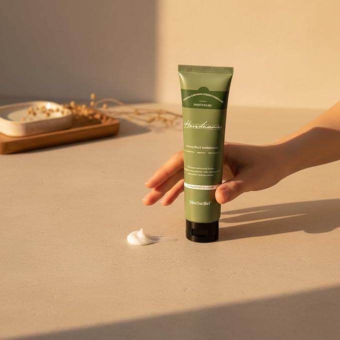 DincherBel Niacinamide 5% Hand Cream with Vitamin C - Deeply Hydrating Moisturizer for Dry Skin, Luxury Perfume Scented Non-Greasy Cream with Shea Butter Oil - 7.92 fl oz