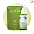 PURITO From Green Cleansing Oil Set(Original+Refill), Fragrance-Free, Gentle Vegan Oil Cleanser for Face & Eyes, for Sunscreen & Waterproof Makeup, Cruelty-Free Korean Skin Care 13.52 fl.oz / 400ml