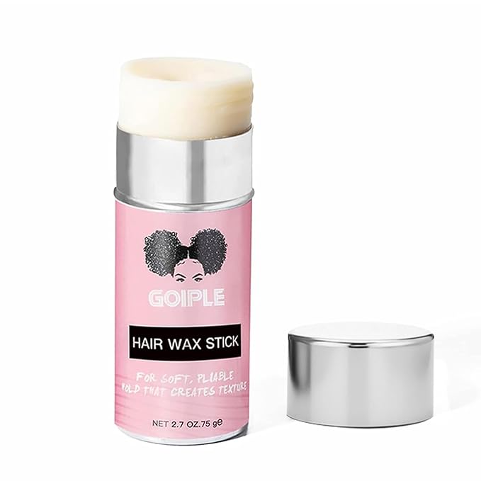 Goiple Wax Stick for Hair, Hair Pomade Stick Long-Lasting Styling Wax Stick, Hair Wax Stick Smoothing & Slick Stick for Hair Wigs, Styling Waxes for Fly Away & Edge Frizz Hair (2.7 oz)