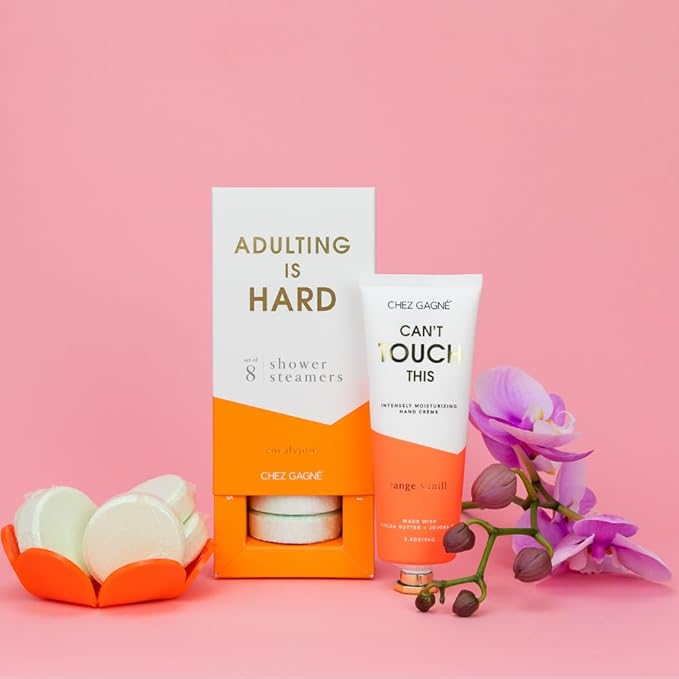 Vegan Hand Cream for Dry Hands - Can’t Touch This - Orange Vanilla 3.4oz Non-Greasy Moisturizing Hand Lotion - Made in California - Paraben, Sulfate & Phthalate Free - Funny Gift