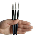 Silicone Eyeliner Brushes for UV Resin, Metallic Glitter Shimmer Eyeshadow, Nail Sequins Nail Sticker Colorful Hearts, Gel or Liquid Eyeliner Along Lash Lines (3pcs, Black Handles)