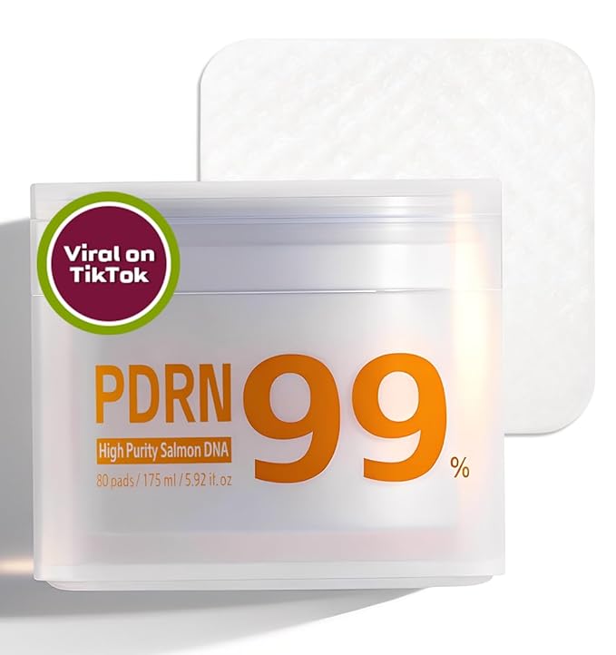PDRN Collagen Gel Toner Pads for Pore Minimizing, Wrinkle Firming, Uneven Tone, Dark Spots, Niacinamide Salmon DNA Facial Pad for Barrier Repair, Soothe, Hydrating, Glow Make-up (80 Pads)