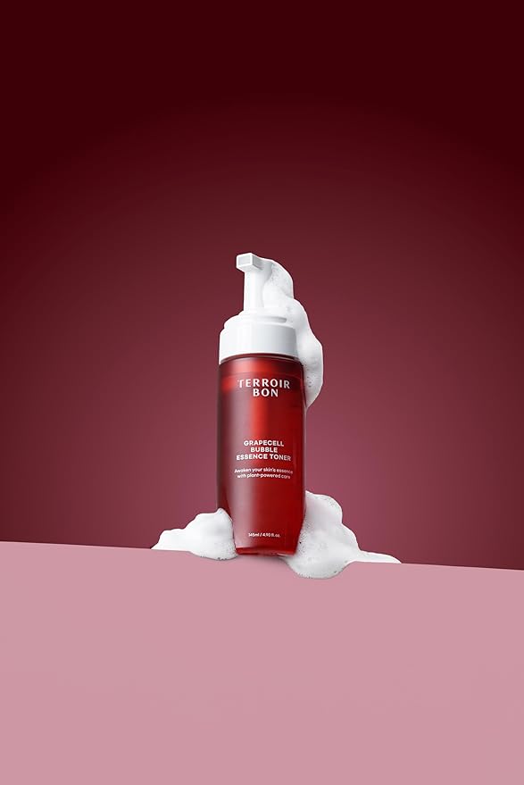 GrapeCell Bubble Essence Toner for Sensitive Skin– Deep Hydration & Glow Care with Grape Stem Cell Extract | Korean Skincare | 4.9 fl oz (145ml)