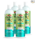 ORS Olive Oil Max Moisture Leave-In Conditioner with Rice Water and Electrolytes for Supercharged Hair Hydration 16.0 Ounces (Pack of 4)