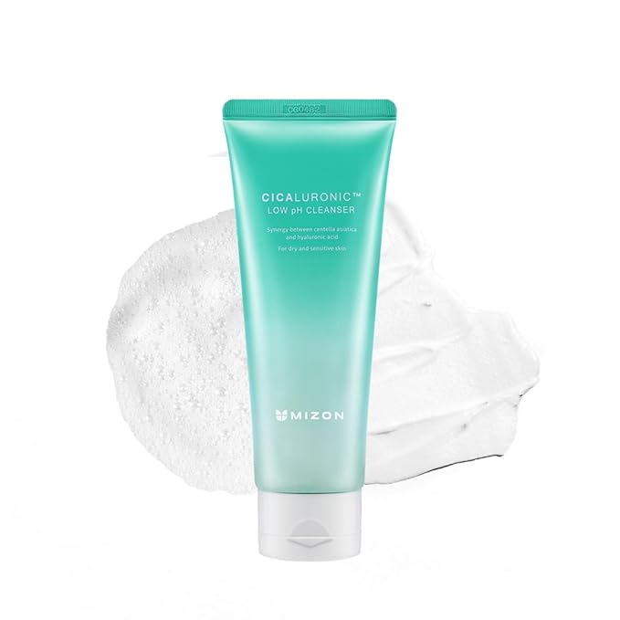 MIZON Cicaluronic Low pH Cleanser with Centella Asiatica Hyaluronic Acid BHA Sebum Care Blemish Care Dead Skin Cell Removal Korean Skincare (120ml/4.05fl oz)