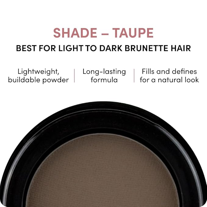 Billion Dollar Brows Eyebrow Powder in Taupe – Achieve Fuller, Fluffier Brows with Buildable Coverage, Velvet-Smooth Formula, Cruelty-Free & Vegan for a Natural, Soft Finish