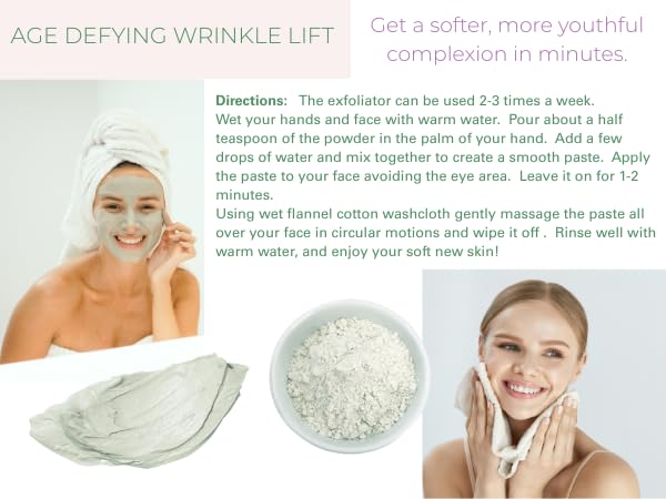 Rice and Papaya Enzyme Powder with Egg Whites - All Natural Face Exfoliator - Pore Purifying - Fights Wrinkles, Sagging Skin, Dry Skin, Improves Face Tone and Texture – 2.1 oz