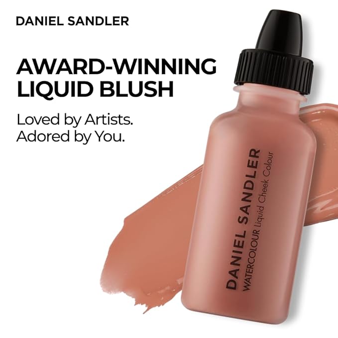 Daniel Sandler Watercolor Liquid Blush — Buildable, Blendable & Long-Lasting Liquid Blush for Cheeks, Lips, & Eyes — Lightweight & Water Resistant — For All Skin Types — Chelsea