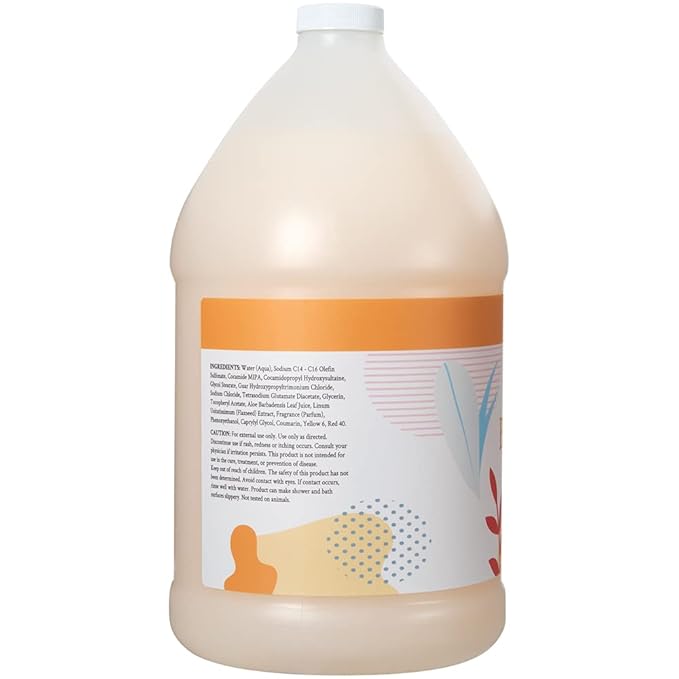 Ginger Lily Farms Botanicals Nourishing Body Wash, 100% Vegan & Cruelty-Free, Coconut Mango Scent, 1 Gallon Refill 128 Ounce (Pack of 4)