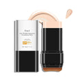 3 In 1-Luxury Anti-Wrinkle Foundation Stick SPF 50+ with Brush, Hydrating Non-Sticky Matte Foundation Stick, Travel Size Defense Face and Body Sunscreen Lotion, Light Color, 1.42 Fl Oz (Light)