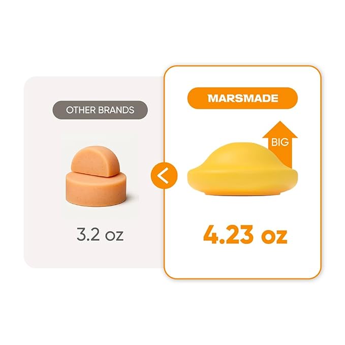 MARS MADE Ginger Shampoo Bar 2.0 - Hydrating & Moisturizing Natural Hair Soap for Hair Vitality & Scalp Nourishment - Solid Shampoo for All Hair Types (120g, 4.23oz)