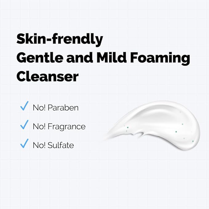 IASO Dr DERMA ACTION FOAM CLEANSER | Clear Cleansing Foam, Time-Saving Two-In-One Formula Cleanser, Whipped Foam and Protein-Digesting Enzyme Powder, Korean Skin Care, 4.3 oz