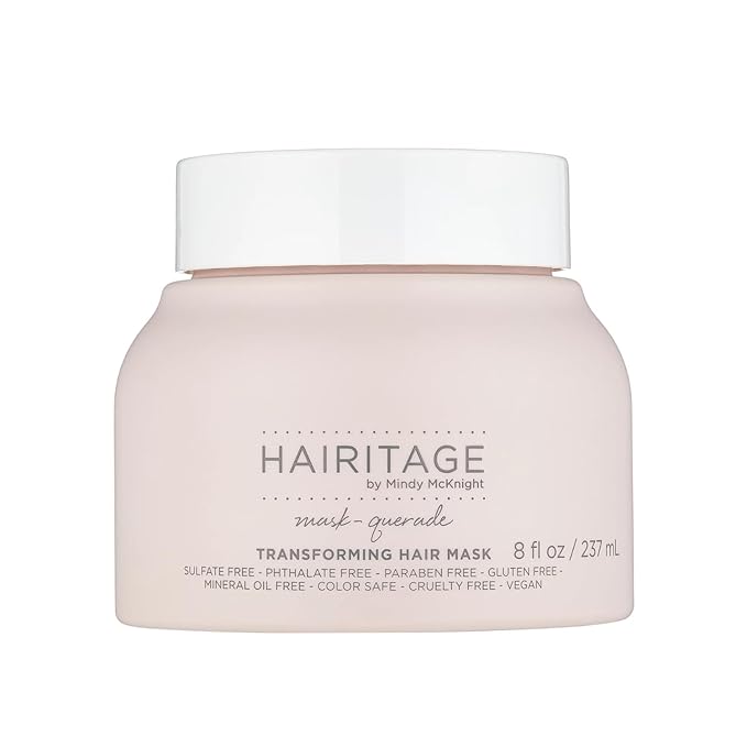 Hairitage Hydrating Argan Oil Deep Conditioning Hair Mask For Dry Damaged + Curly, Color Treated, Frizzy Hair - Moisturizing Hair Repair Treatment with Shea Butter, Aloe & Soy Protein - Soften & Shine | Moisturizing