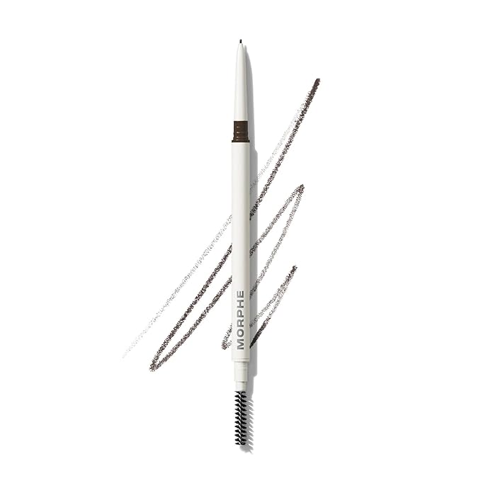 Morphe Nano Brow Pencil - Ultrafine Eyebrow Pencil for Hairlike Strokes - Precision Eye Makeup with Spoolie Brush for Natural Definition and Long-Lasting Wear - Chocolate Mousse (0.001 oz)