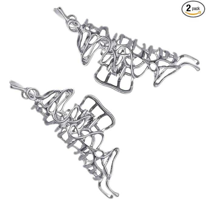 2 Pcs Large Metal Hair Claw Clips - Personality Nonslip Silver Hair Clamps,Perfect Jaw Hair Clamps For Women And Thinner-Thick Hair Styling-Strong Hold Hair-Fashion Hair Accessories