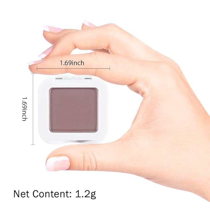 Mauve Taupe Plum Matte Single Eye Shadow Palette Makeup for Older Women, Plum Lavender Purple Natural Cream Eyeshadow Palette for Green Eyes, High Pigment Mini Monochrome Eyeshadow