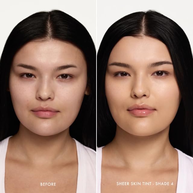 Summer Fridays Sheer Skin Tint with Hyaluronic Acid, Helps Diminish Uneven Complexion, Light Coverage, Shade 4, Light-Medium with Neutral Olive Undertones (1 Fl Oz)