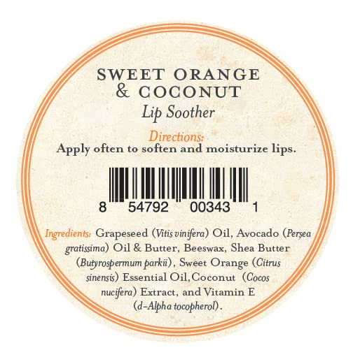 Three Sisters Apothecary Lip Soothers (Sweet Orange & Coconut)
