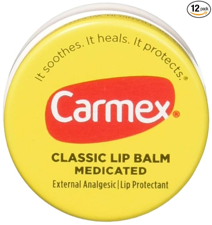 Carmex Classic Lip Balm Medicated, 0.25 Ounce (Pack of 12)