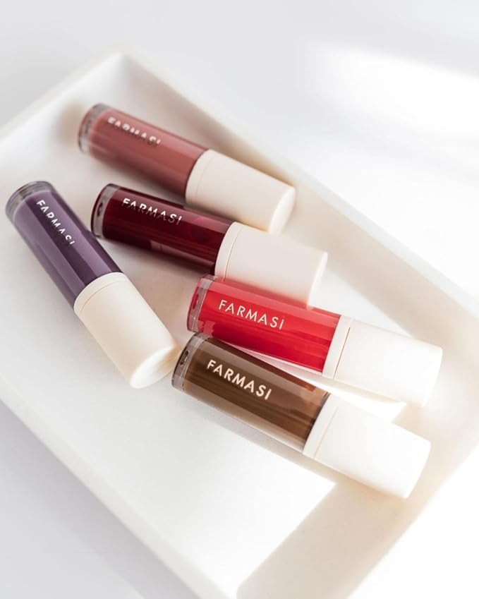 FARMASi Tinted Lip Plumper, Plumping Lip Gloss, Promoting Natural Circulation for Fuller, Younger Looking Lips, Hydrating, High-Shine, Volumizes, Flirt
