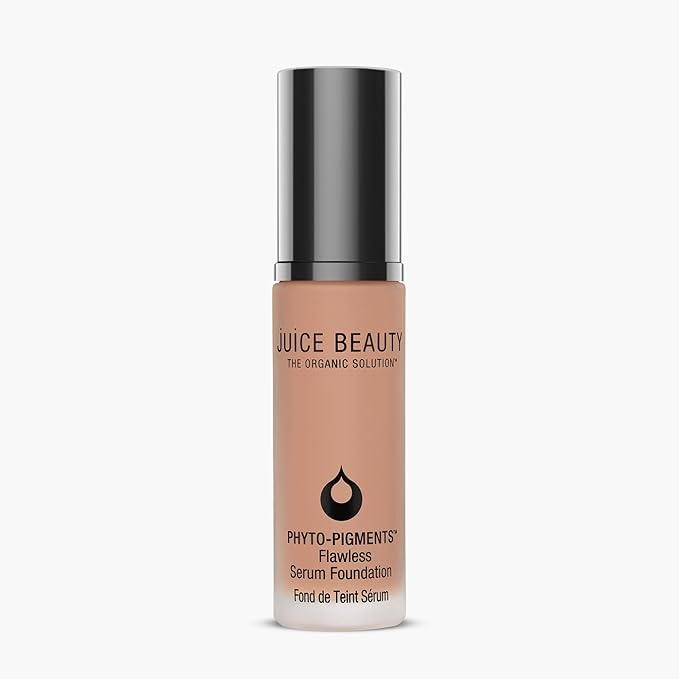Juice Beauty Phyto-Pigments Flawless Serum Foundation - 16 Natural Tan - 30 mL - Medium-to-Full, Long-Lasting Coverage - Reduces Look of Wrinkles + Pores - Vegan, Cruelty Free