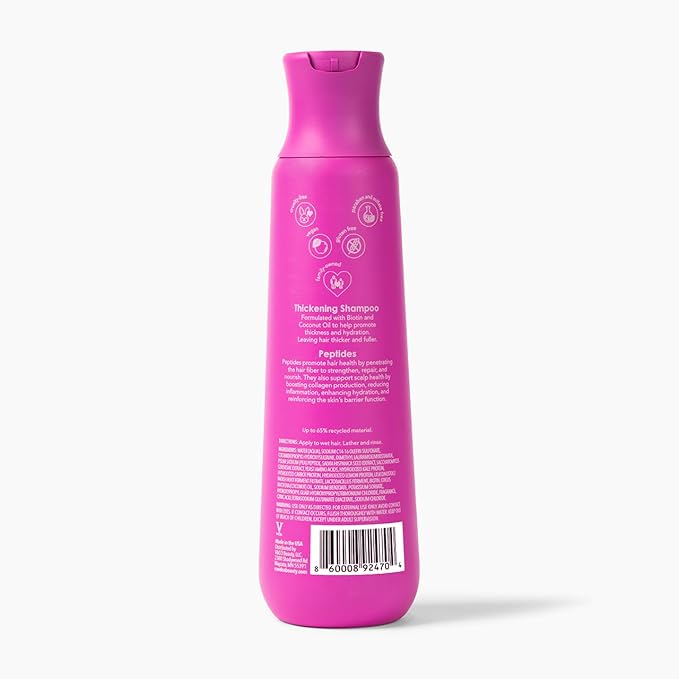V&Co. Hair Thickening Shampoo with Peptide Technology, 12 Oz. Anti-thinning Shampoo