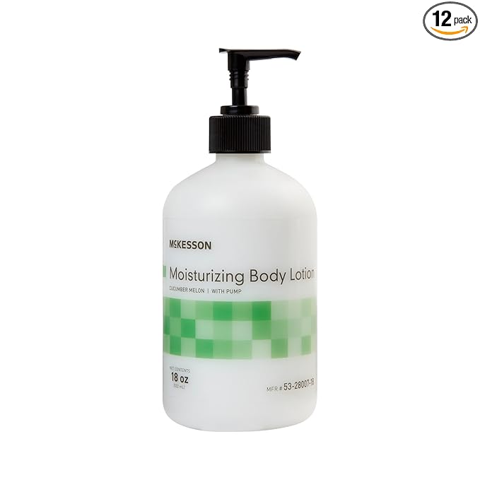 McKesson Moisturizing Hand and Body Lotion - Cucumber Melon Scent - 18 oz, 12 Count