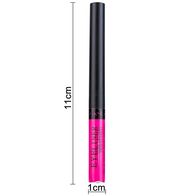 Liquid Eyeliner, Matte Colored Eyeliners, Rose-Red Eyeliner, White Black Red Brown Green Purple Waterproof High-pigmented Colorful Eyeliners Eye Makeup (11#Rose-Red)