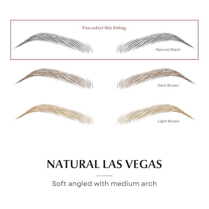 Bliss and Beyond USA | Waterproof Eyebrow Tattoo Stickers. A real hair stroke look. Hair replacement without surgery. Solution for hair loss. Bushy Tinted eyebrow tattoos. Natural Las Vegas in Black