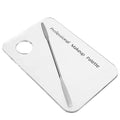 1 Set Acrylic Transparent Makeup Paint Palette Tray for Colors Painting Mixing with Stainless Steel Straight Spatula Nail Art Makeup Tool (Acrylic Color Palette #1)
