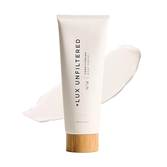 + Lux Unfiltered Tall Pour N°14 Body Lotion for Women - Moisturizing Body Cream with Jojoba, Squalane, Shea Butter, Vitamin C & Hyaluronic Acid - Hydrating Body Lotion, Non-Greasy - Santal