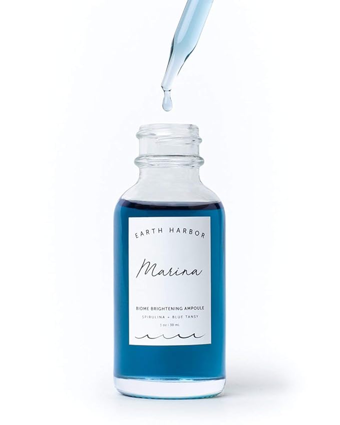 MARINA Biome Brightening Serum Ampoule, 12 Botanical Actives to Reduce Redness, Uneven Tone treatment for body, ampoule serum for All Skin Types, 1 fl oz (30ml)