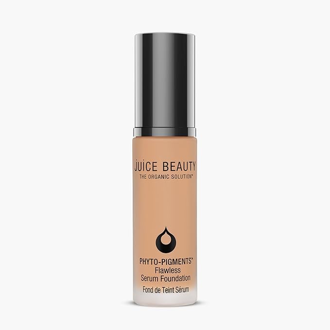 Juice Beauty Phyto-Pigments Flawless Serum Foundation - 14 Sand - 30 mL - Medium-to-Full, Long-Lasting Coverage - Reduces Look of Wrinkles + Pores - Vegan, Cruelty Free
