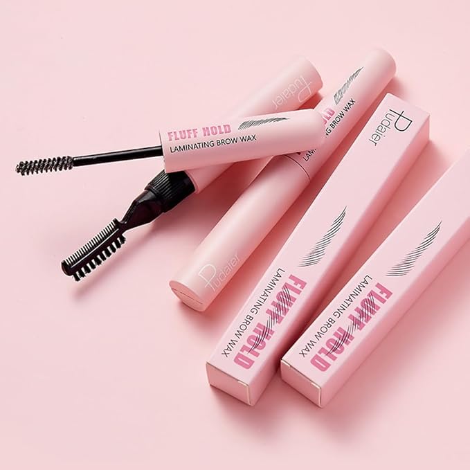 Clear Eyebrow Gel Eyebrow Fixer with Brow Comb, Long Lasting 3D Brow Wax Eyebrow Shaping Makeup, 1 Piece