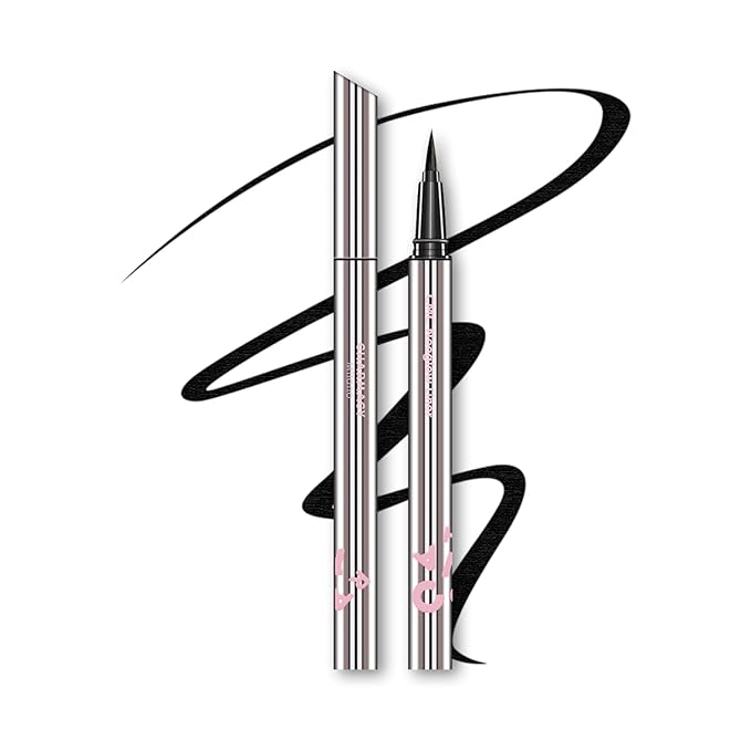 Multichrome Eyeliner Liquid Liner, Glitter Black liquid eyeliner waterproof, Metallic Intense Black Eyeliner, Long wearing, Ultra-Fine Tip Smudge-proof (#101-Black)