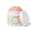 LALICIOUS Birthday Cake w Pink Shimmer - Exfoliating & Moisturizing Whipped Body Scrub | Sugar & Coconut Oil | Gently Buffs & Smooths Sensitive Skin | No Parabens | Large 16oz