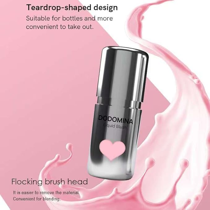 DODOMINA Natural Finish Liquid Blush, Long-Lasting Liquid Cheek Tint, Dewy Finish, Sweatproof, Multipurpose Makeup for All Skin Types (7g/0.25fl oz) (Sakura Jelly)