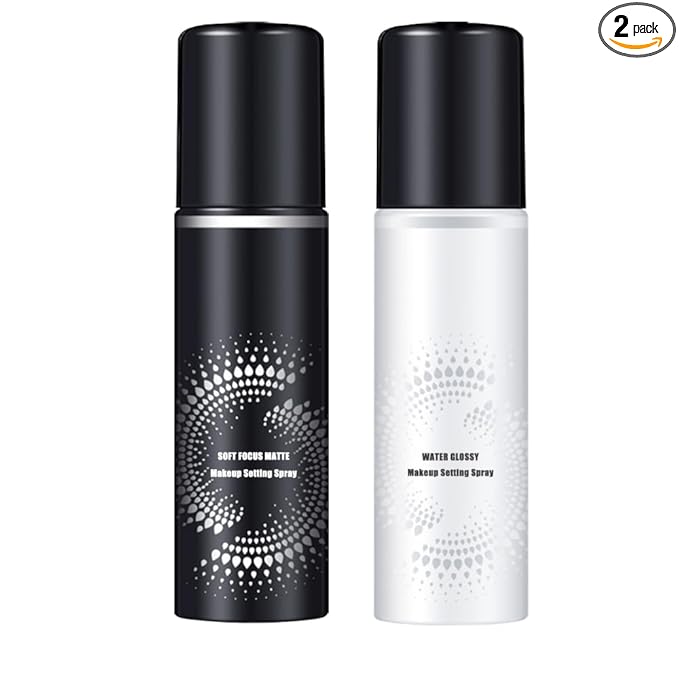 2PCS Makeup Setting Spray Set - Weightless, Long-Lasting, Waterproof, Water-Based Formula, Oil Control and Hydrating for All Skin Types