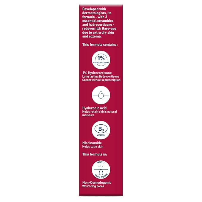 CeraVe 1% Hydrocortisone Anti-Itch Cream, Fragrance-Free Relief for Eczema-Prone & Dry Skin, 1 Ounce