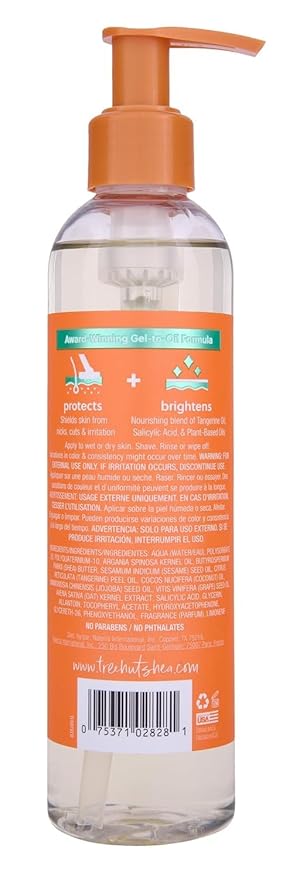Tree Hut Tangerine Moisturizing Shave Oil, Gel-to-Oil Formula, Ultra Hydrating Barrier for a Close, Smooth Shave, For All Skin Types, 7.7 fl oz