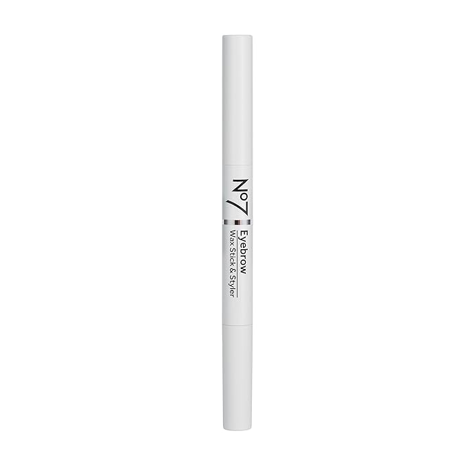 No7 Brows Wax Stick & Styler - Clear Eyebrow Wax with Built-In Brush for Setting, Taming & Styling Brows - Great for a Fuller, More Volumized Look (0.24 oz)