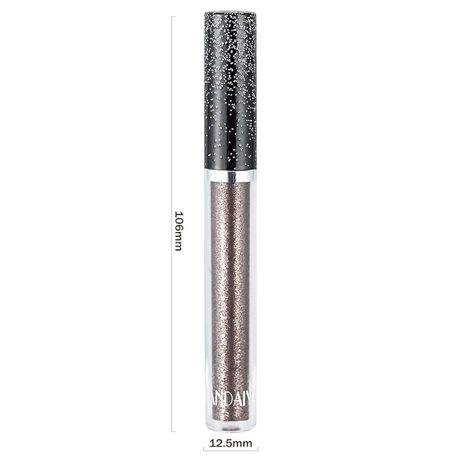 Liquid Eyeshadows, Long-lasting Liquid Glitter-Eyeshadows Colorful Eye Shadows for Eye-Makeup (Medium Brown)