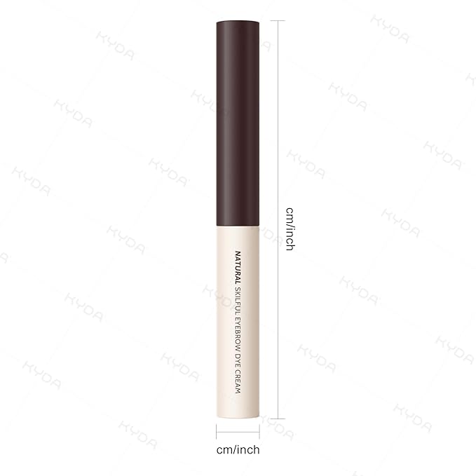 KYDA 2 Pcs Tinted Eyebrow Cream, Ultra-Fine Brush Tinted Brow Gel, Waterproof Smudgeproof Eyebrow Mascara, Long Wear, Natural Brow Makeup without Clumping, Dark Brown